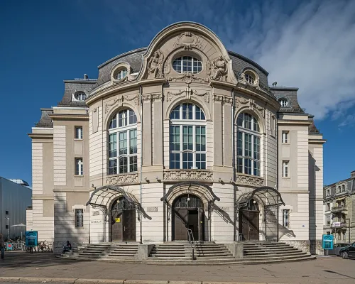 Tonhalle St. Gallen, stop 12 on the self-guided walking tour