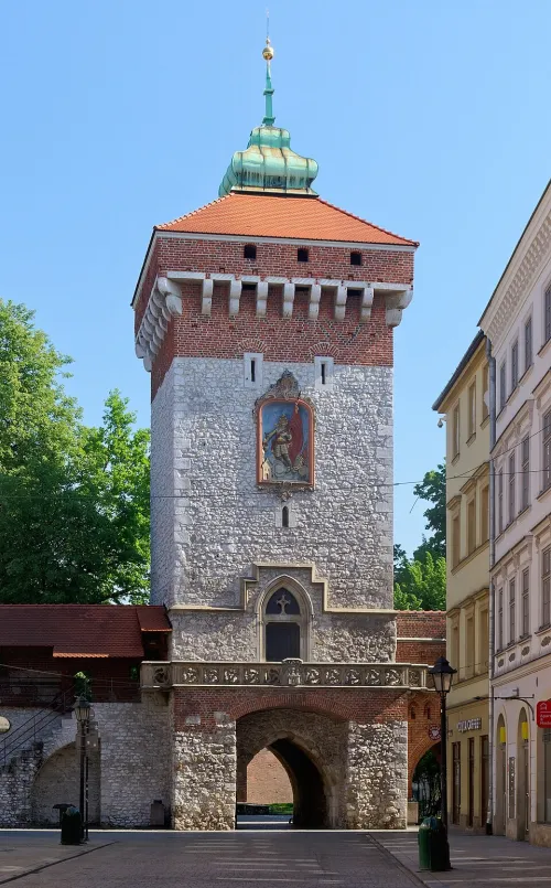 Florianstor in Krakau, Station 2 auf dem selbstgeführten Stadtrundgang