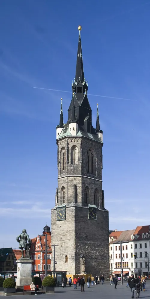 Red Tower in Halle (Saale), stop 11 on the self-guided walking tour