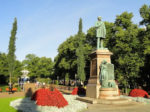 Esplanade Park in Helsinki, stop 3 on the self-guided walking tour
