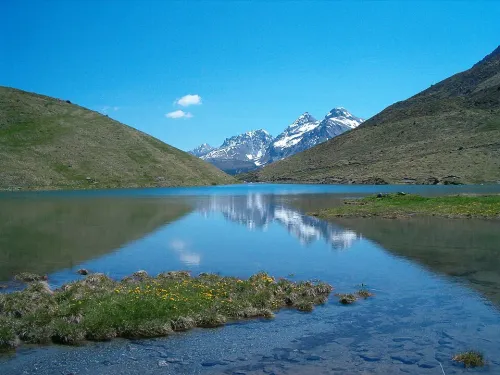 Schwellisee in Arosa, stop 7 on the self-guided walking tour
