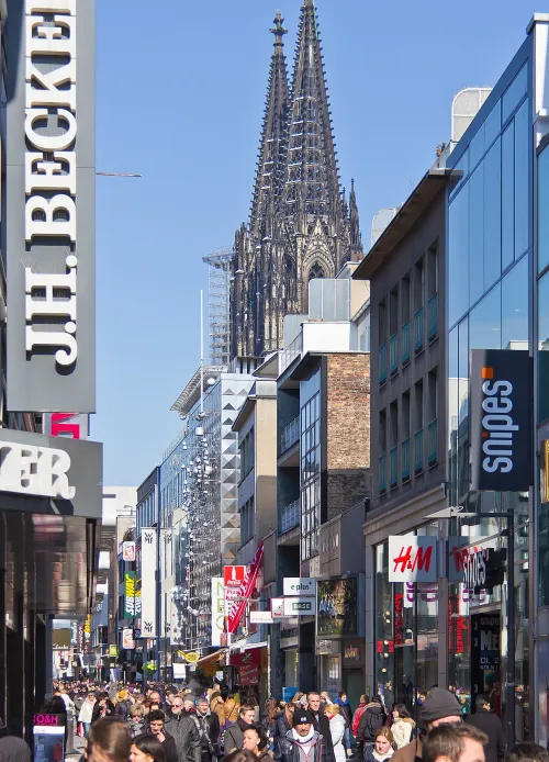 Hohe Straße in Köln, Station 7 auf dem selbstgeführten Stadtrundgang