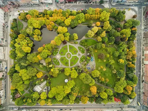 Saint Stephen's Green in Dublin, Station 2 auf dem selbstgeführten Stadtrundgang