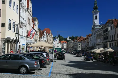 Stadtplatz in Steyr, stop 1 on the self-guided walking tour