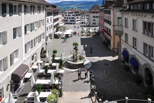 Hauptplatz in Rapperswil, stop 8 on the self-guided walking tour