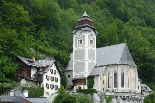 Katholische Pfarrkirche Hallstatt, Station 4 auf dem selbstgeführten Stadtrundgang