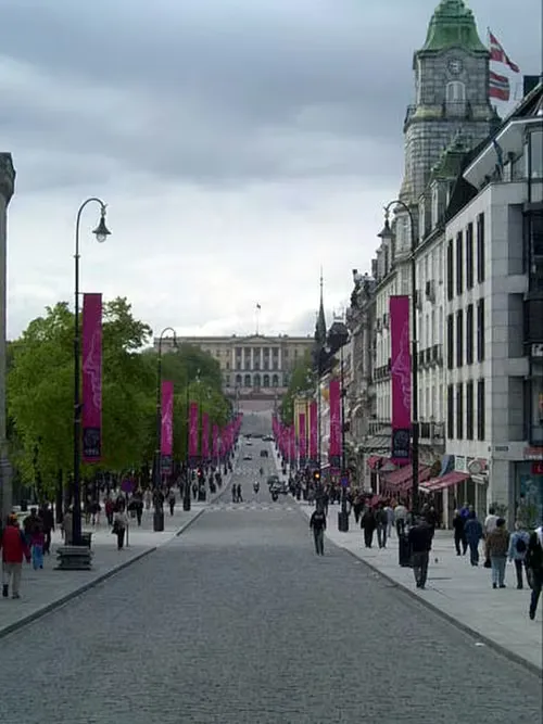 Karl Johans gate in Oslo, stop 8 on the self-guided walking tour