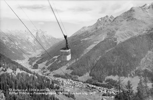 Galzigbahn in St. Anton am Arlberg, Station 2 auf dem selbstgeführten Stadtrundgang
