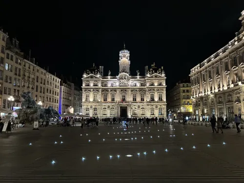 Place des Terreaux in Lyon, Station 7 auf dem selbstgeführten Stadtrundgang