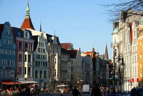 Kröpeliner Straße in Rostock, Station 2 auf dem selbstgeführten Stadtrundgang