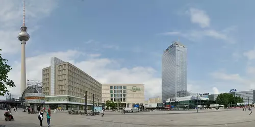 Alexanderplatz in Berlin, stop 13 on the self-guided walking tour