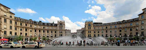 Karlsplatz/Stachus in Munich, stop 1 on the self-guided walking tour