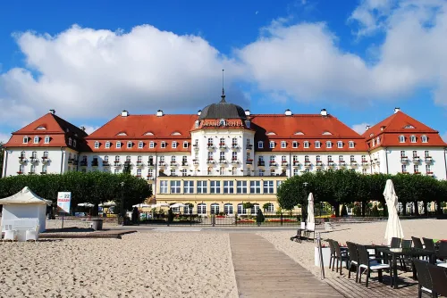 Grand Hotel Sopot in Zoppot, Station 7 auf dem selbstgeführten Stadtrundgang