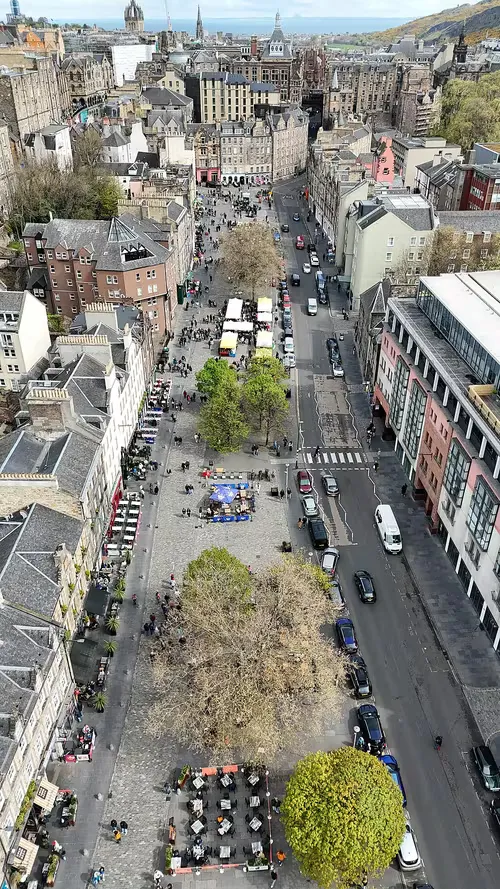 Grassmarket in Edinburgh, Station 4 auf dem selbstgeführten Stadtrundgang