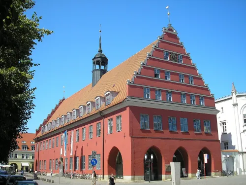 Town Hall in Greifswald, stop 5 on the self-guided walking tour