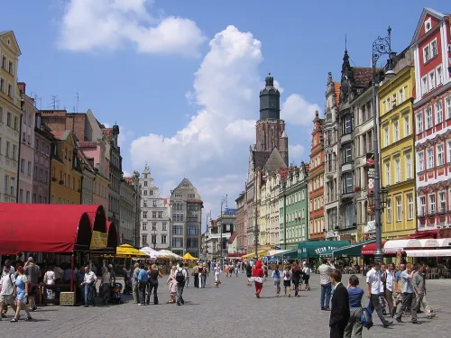 Wrocław Market Square, stop 1 on the self-guided walking tour