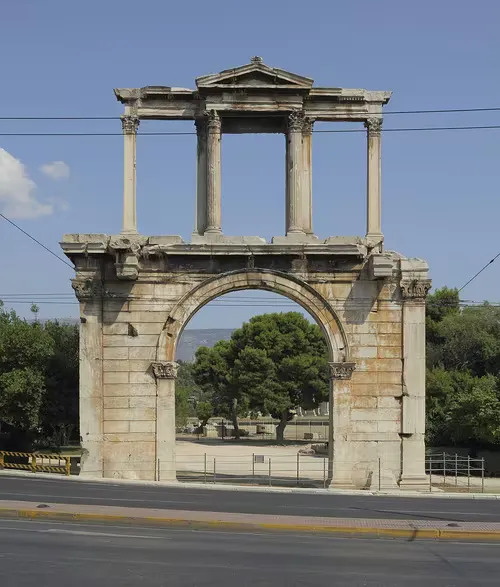 Hadrian's Arch in Athens, stop 9 on the self-guided walking tour