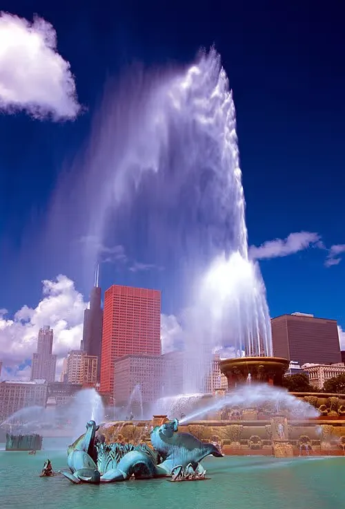 Buckingham-Brunnen in Chicago, Station 9 auf dem selbstgeführten Stadtrundgang