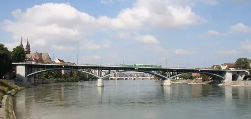 Wettsteinbrücke in Basel, stop 2 on the self-guided walking tour