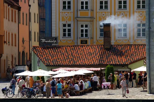 Historische Wurstkuchl in Regensburg, stop 9 on the self-guided walking tour