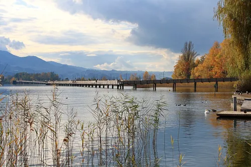 Holzbrücke Rapperswil-Hurden, stop 1 on the self-guided walking tour