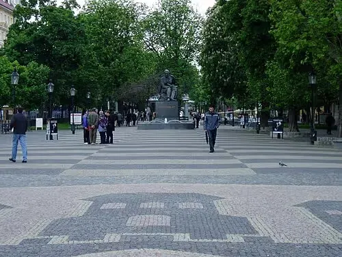 Hviezdoslav Square in Bratislava, stop 10 on the self-guided walking tour