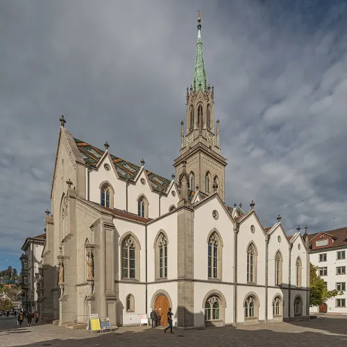 St. Laurenzen Church in St. Gallen, stop 11 on the self-guided walking tour
