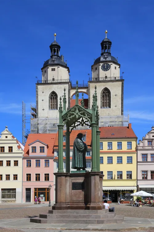 Marktplatz in Wittenberg, stop 3 on the self-guided walking tour