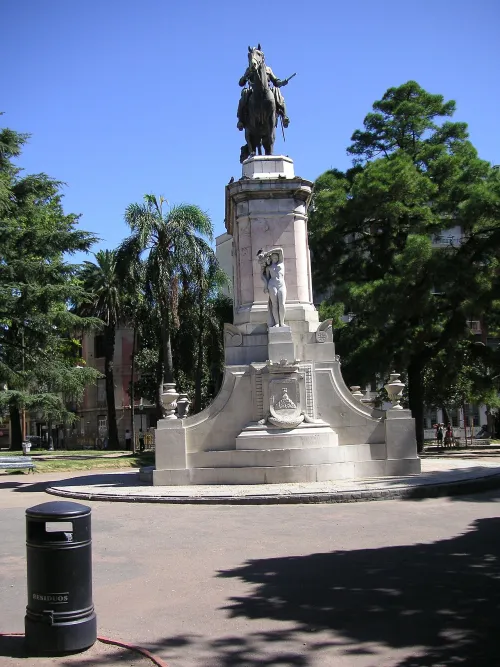 Plaza Zabala in Montevideo, stop 10 on the self-guided walking tour