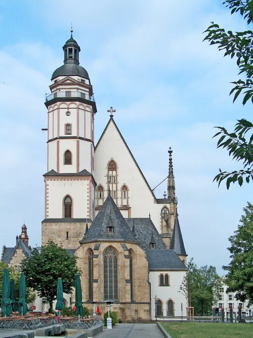 St. Thomas Church (Thomaskirche) in Leipzig, stop 3 on the self-guided walking tour