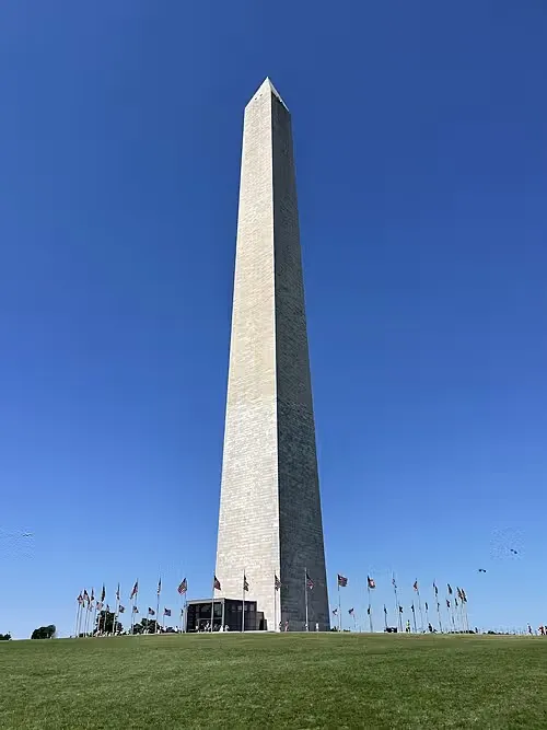 Washington Monument in Washington, D.C., Station 9 auf dem selbstgeführten Stadtrundgang