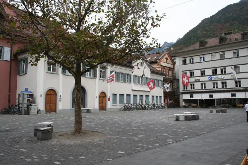 Kornplatz in Chur, stop 12 on the self-guided walking tour