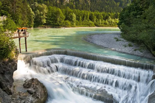 Lechfall in Füssen, stop 6 on the self-guided walking tour