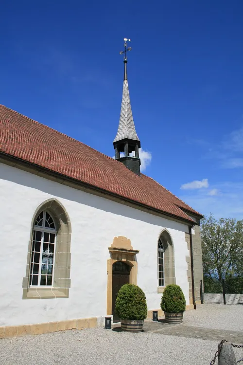 Französische Kirche in Murten, Station 3 auf dem selbstgeführten Stadtrundgang