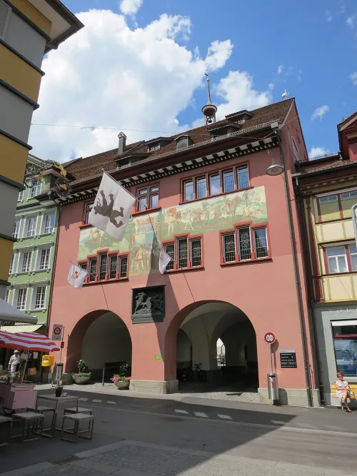 Rathaus in Appenzell, Station 6 auf dem selbstgeführten Stadtrundgang