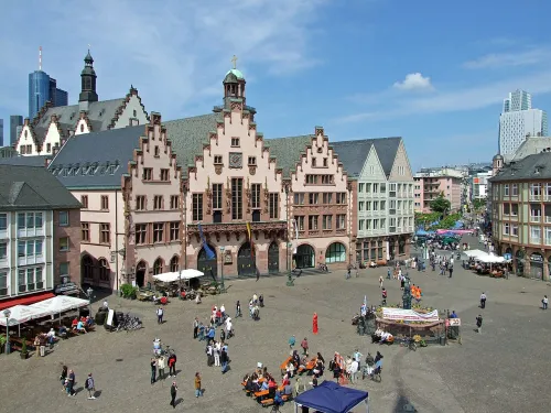 Roemerberg in Frankfurt, stop 1 on the self-guided walking tour