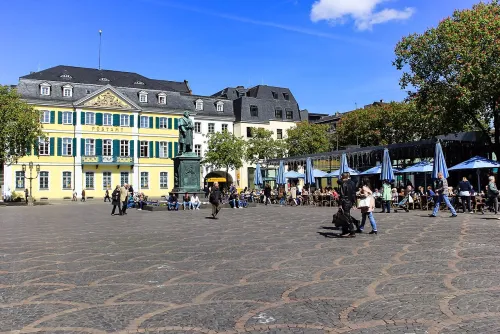 Münsterplatz in Bonn, stop 5 on the self-guided walking tour
