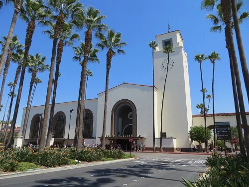 Union Station in Los Angeles, stop 8 on the self-guided walking tour