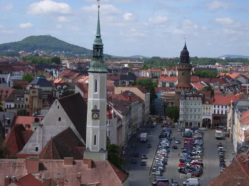 Obermarkt in Görlitz, Station 1 auf dem selbstgeführten Stadtrundgang