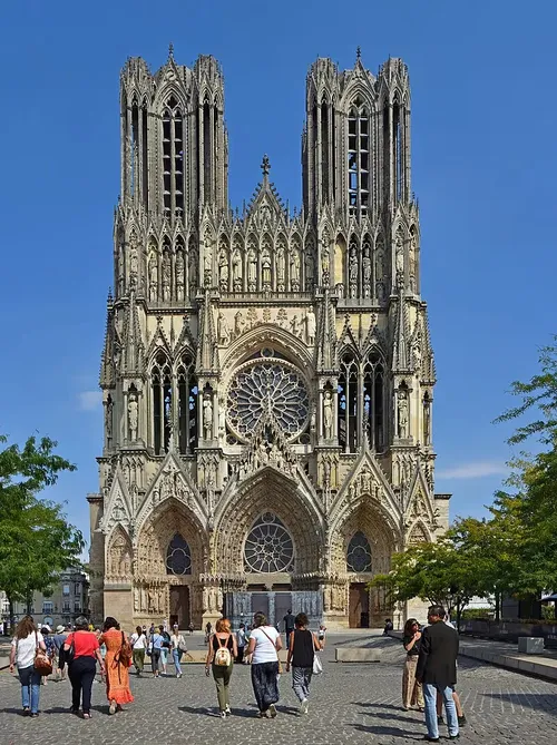 Reims Cathedral, stop 5 on the self-guided walking tour