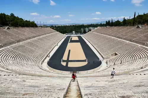 Panathenaic Stadium in Athens, stop 11 on the self-guided walking tour