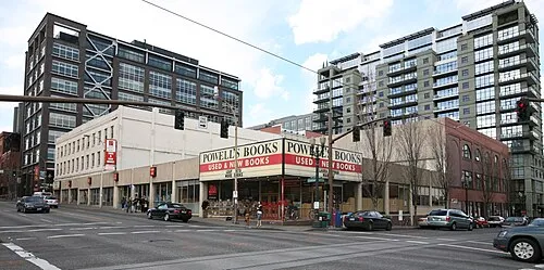 Powell's City of Books in Portland, stop 7 on the self-guided walking tour