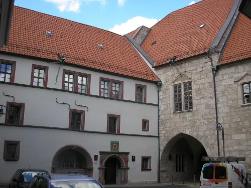 Rathaus in Mühlhausen, Station 3 auf dem selbstgeführten Stadtrundgang