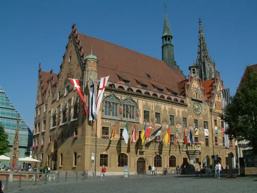 Ulm Town Hall, stop 6 on the self-guided walking tour