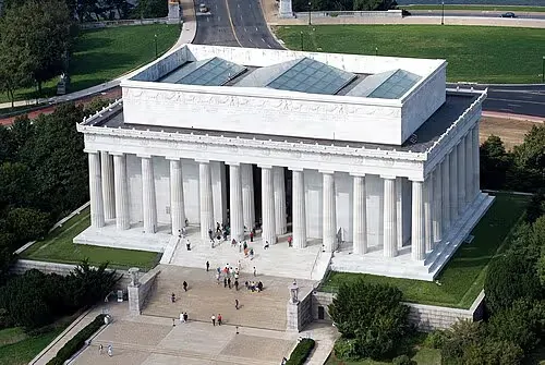 Lincoln Memorial in Washington, D.C., Station 15 auf dem selbstgeführten Stadtrundgang