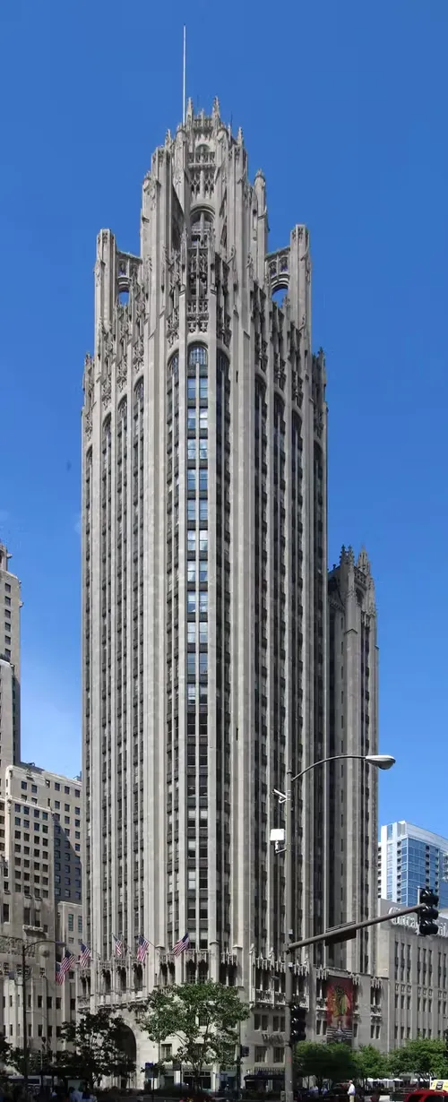 Tribune Tower in Chicago, Station 3 auf dem selbstgeführten Stadtrundgang