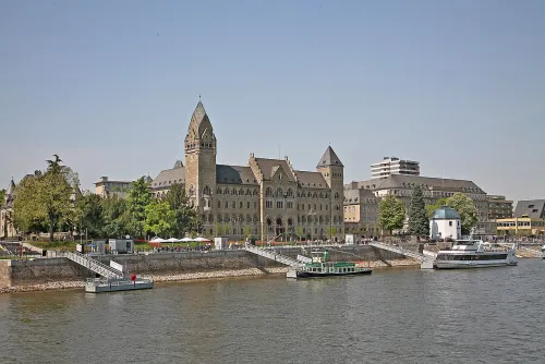Rheinanlagen in Koblenz, stop 9 on the self-guided walking tour