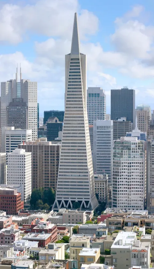 Transamerica Pyramid in San Francisco, Station 7 auf dem selbstgeführten Stadtrundgang