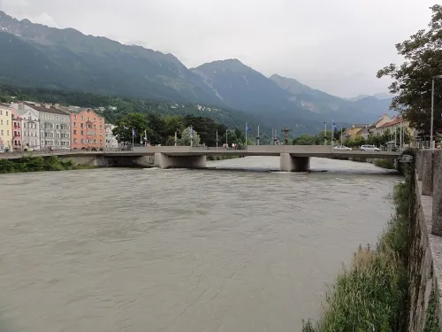 Innbrücke in Innsbruck, stop 5 on the self-guided walking tour