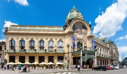 Obecní dům in Prag, Station 14 auf dem selbstgeführten Stadtrundgang